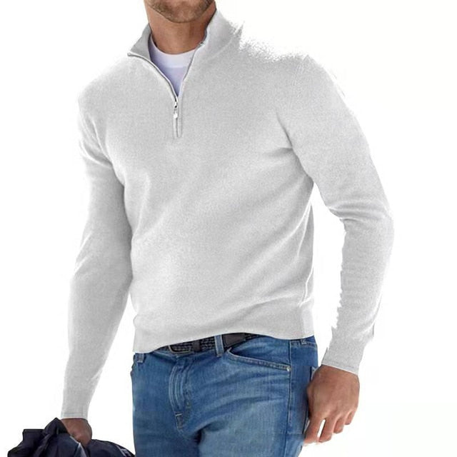 Quarter Zip Sweater for Men - Long Sleeve - Image 13