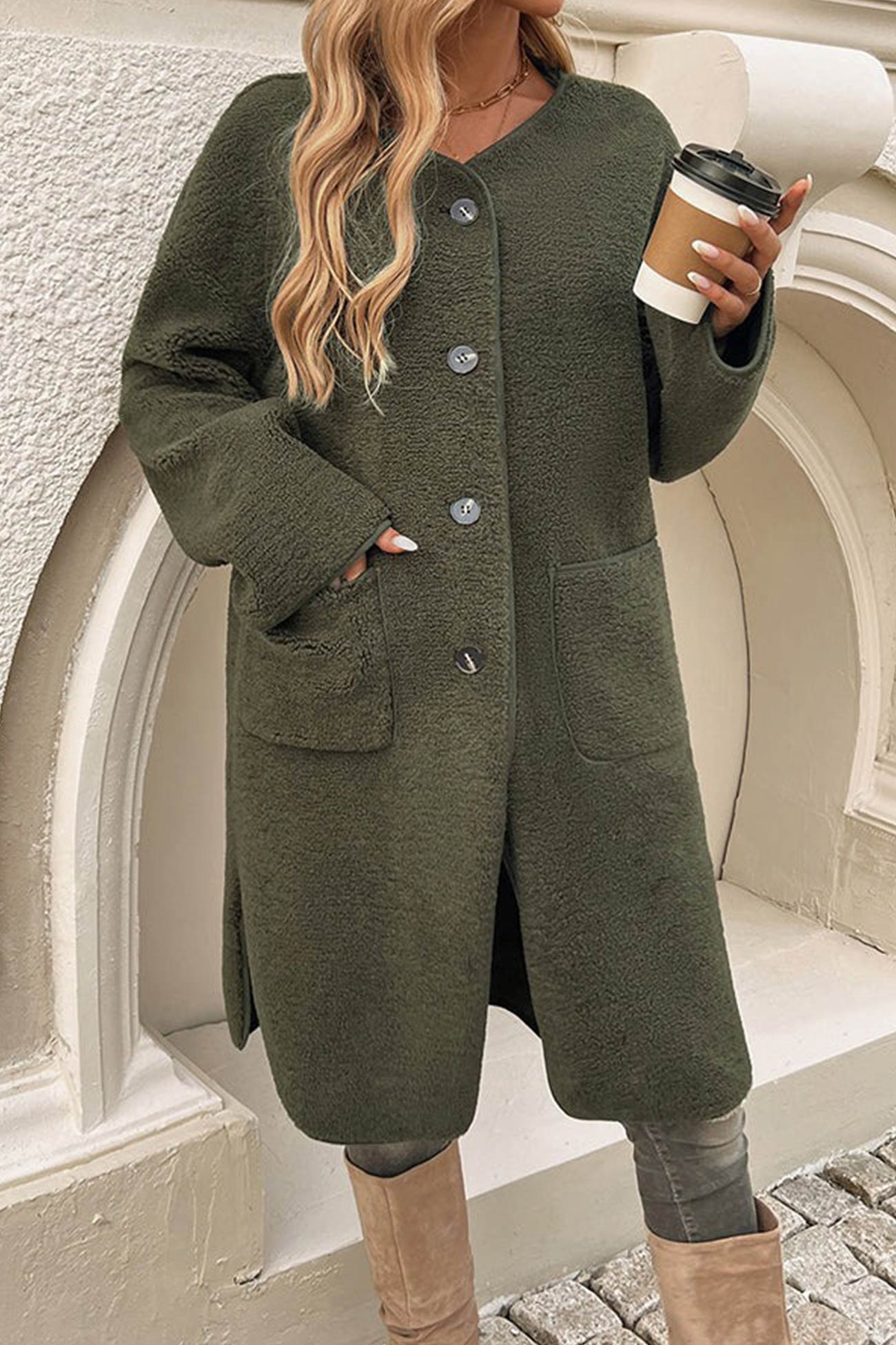Long Cardigan for Women - Button Front - Image 5