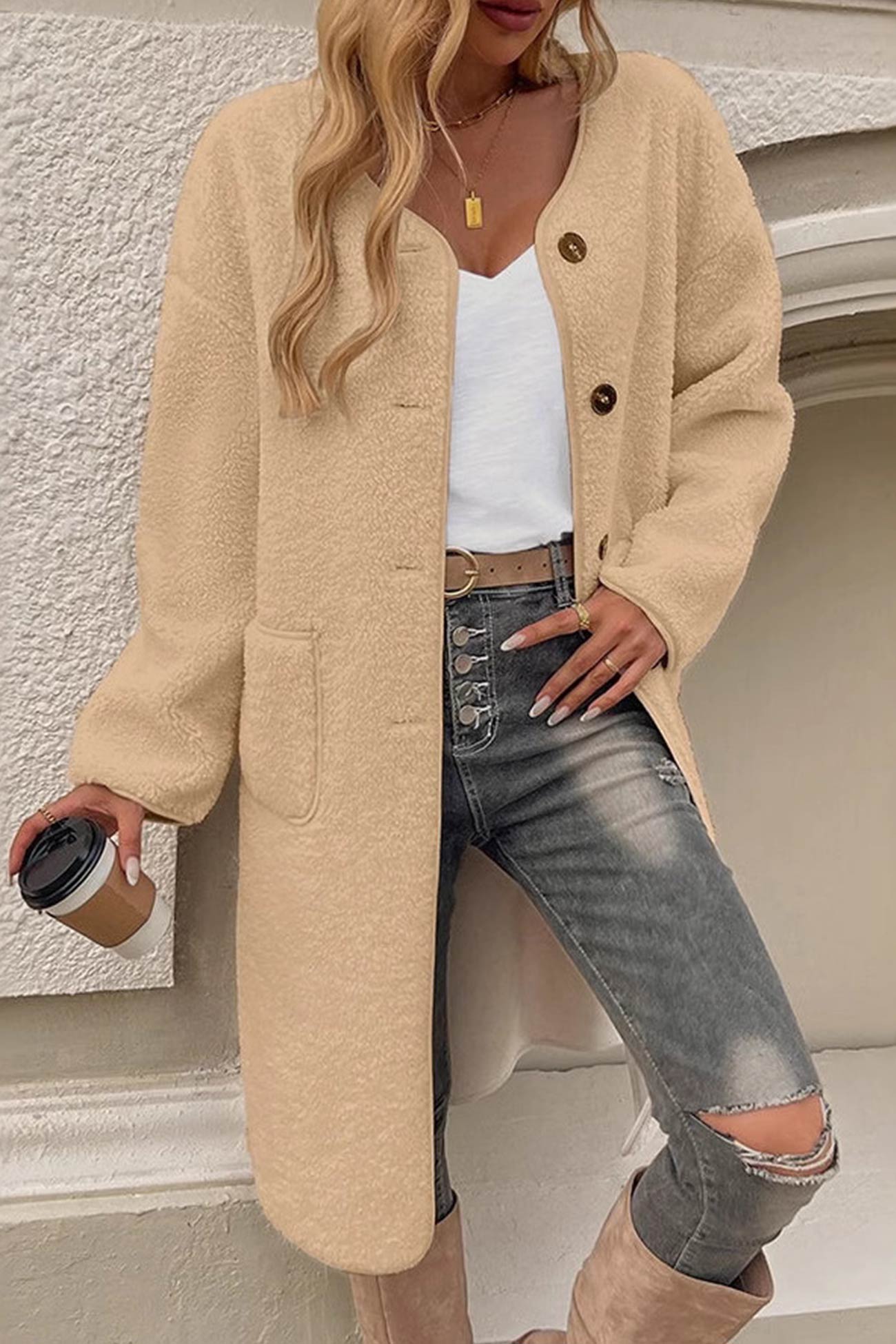 Long Cardigan for Women - Button Front - Image 10
