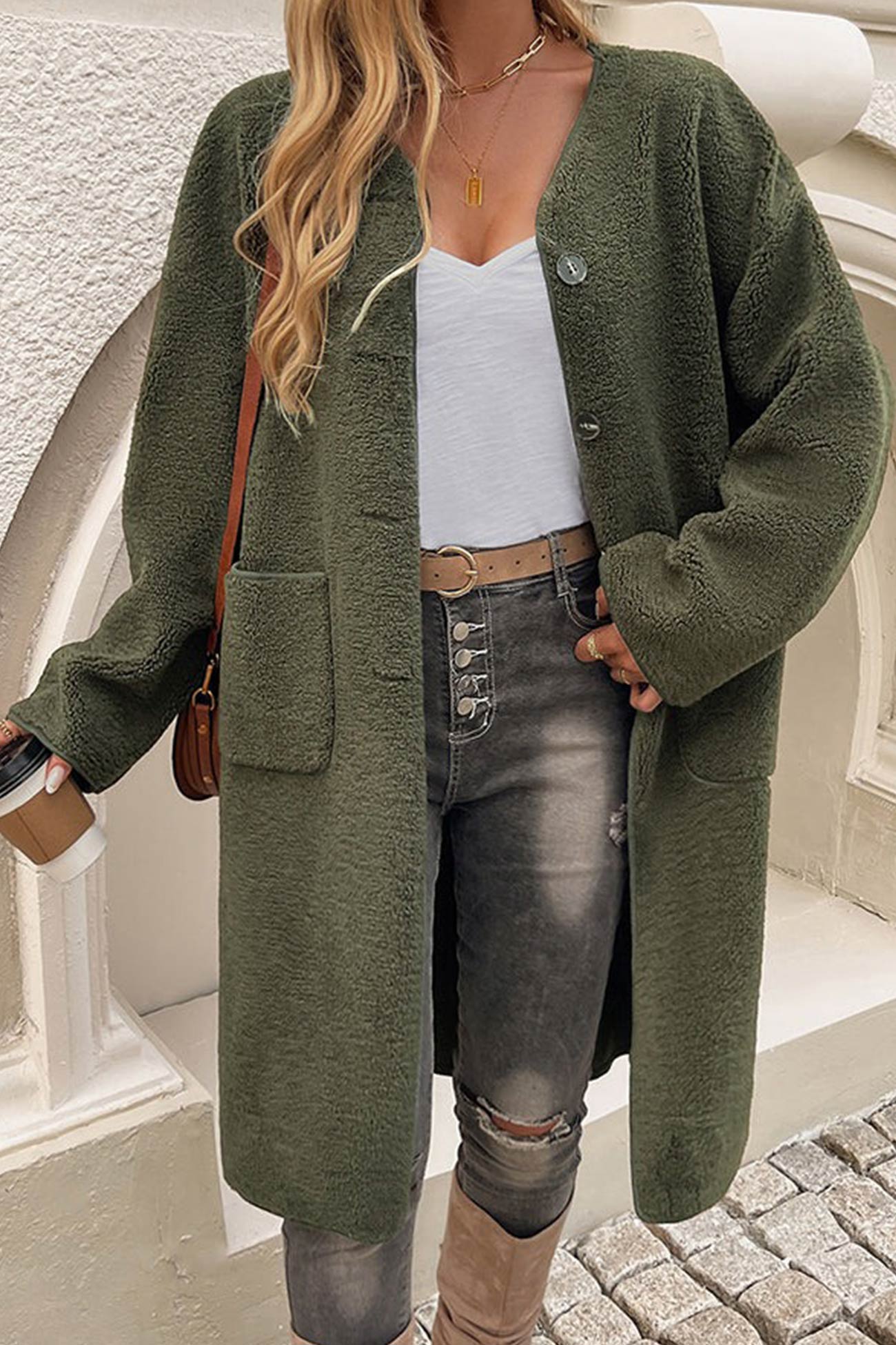Long Cardigan for Women - Button Front - Image 6
