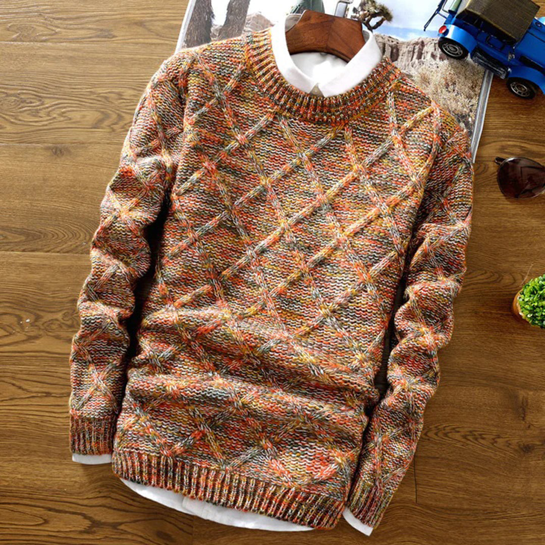 Knit Crew Neck Sweater for Men - Long Sleeve - Image 3