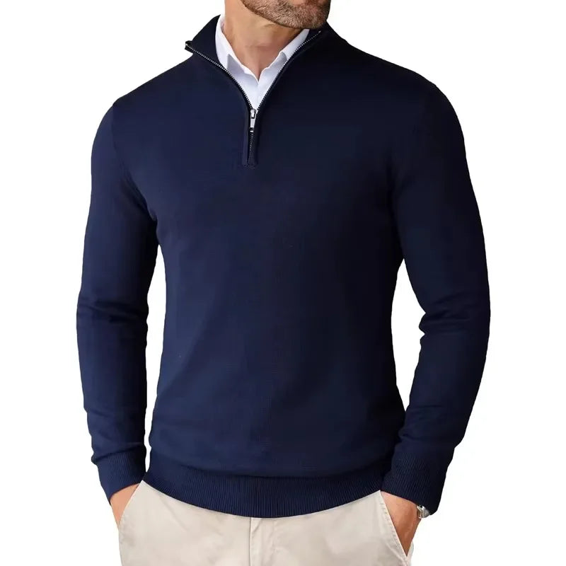 Quarter-Zip Sweater for Men - Long Sleeve - Image 3