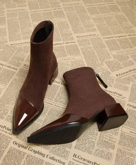 Ankle Boots for Women - Pointed Toe - Image 1