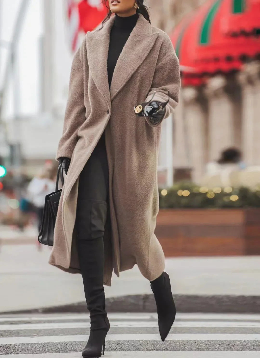  Long Oversized Coat for Women - Relaxed - Image 4