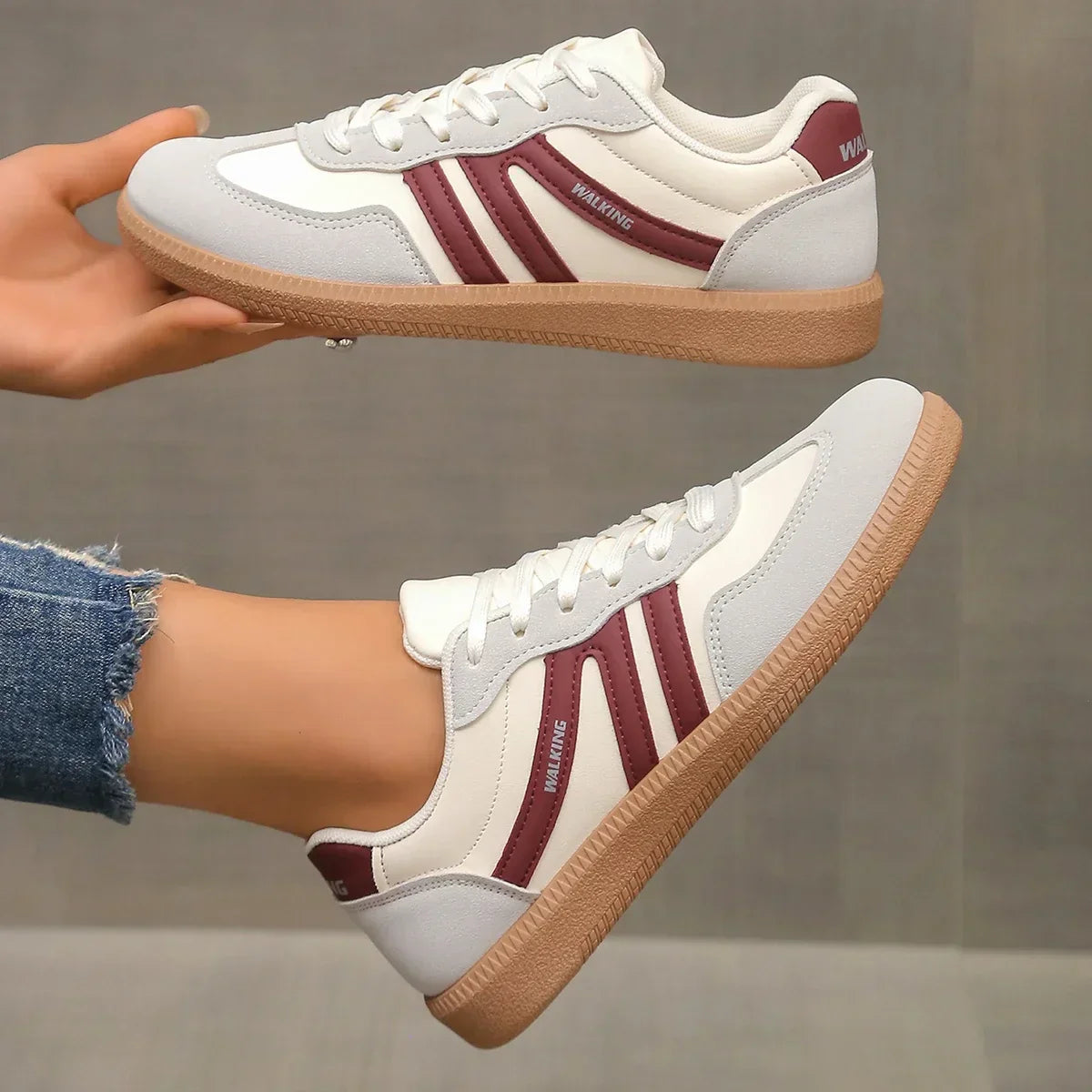 Sneakers Athletic Shoes for Women - Striped - Image 3