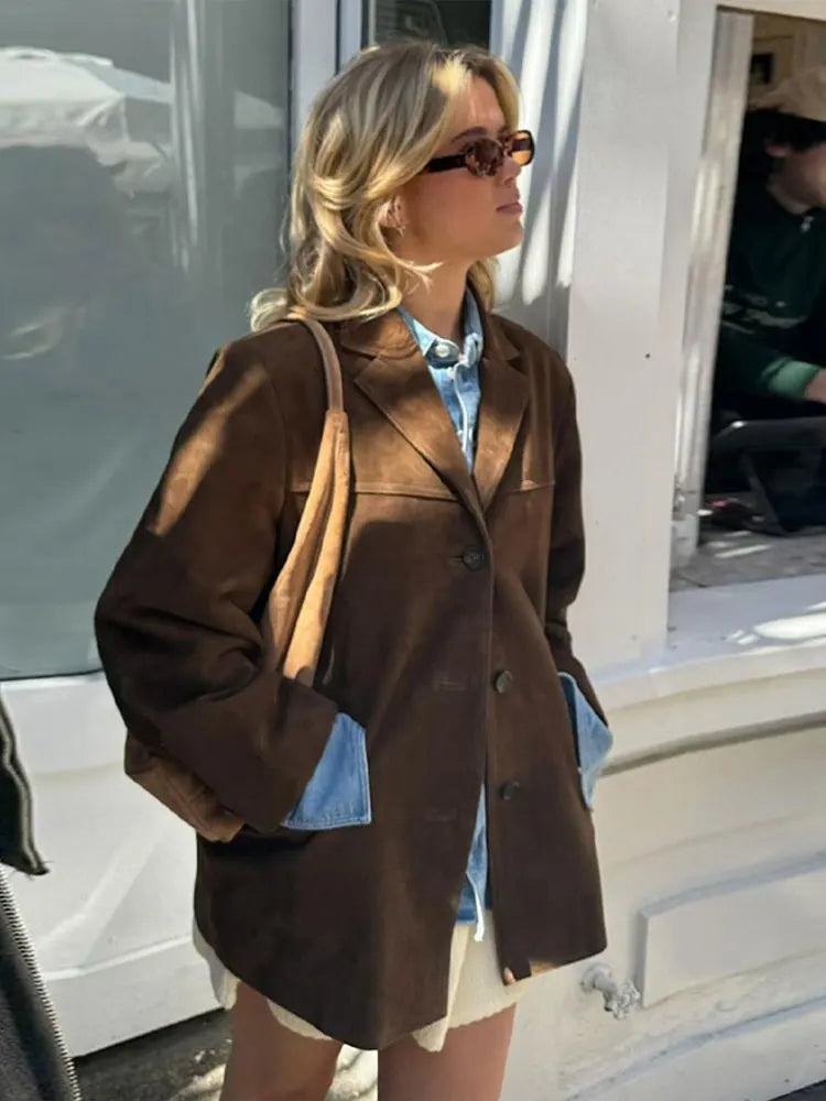 Oversized Blazer Jacket for Women - Long Sleeve - Image 5