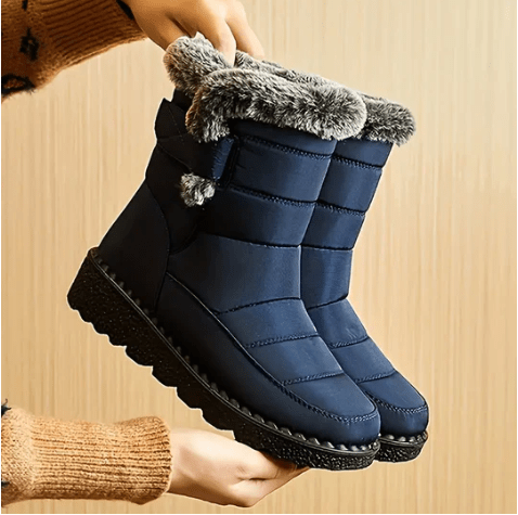 Ankle Boots Winter Boots for Women - Fur Trim - Image 1