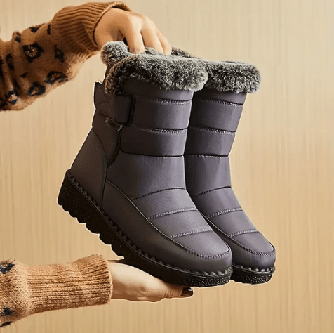 Ankle Boots Winter Boots for Women - Fur Trim - Image 2