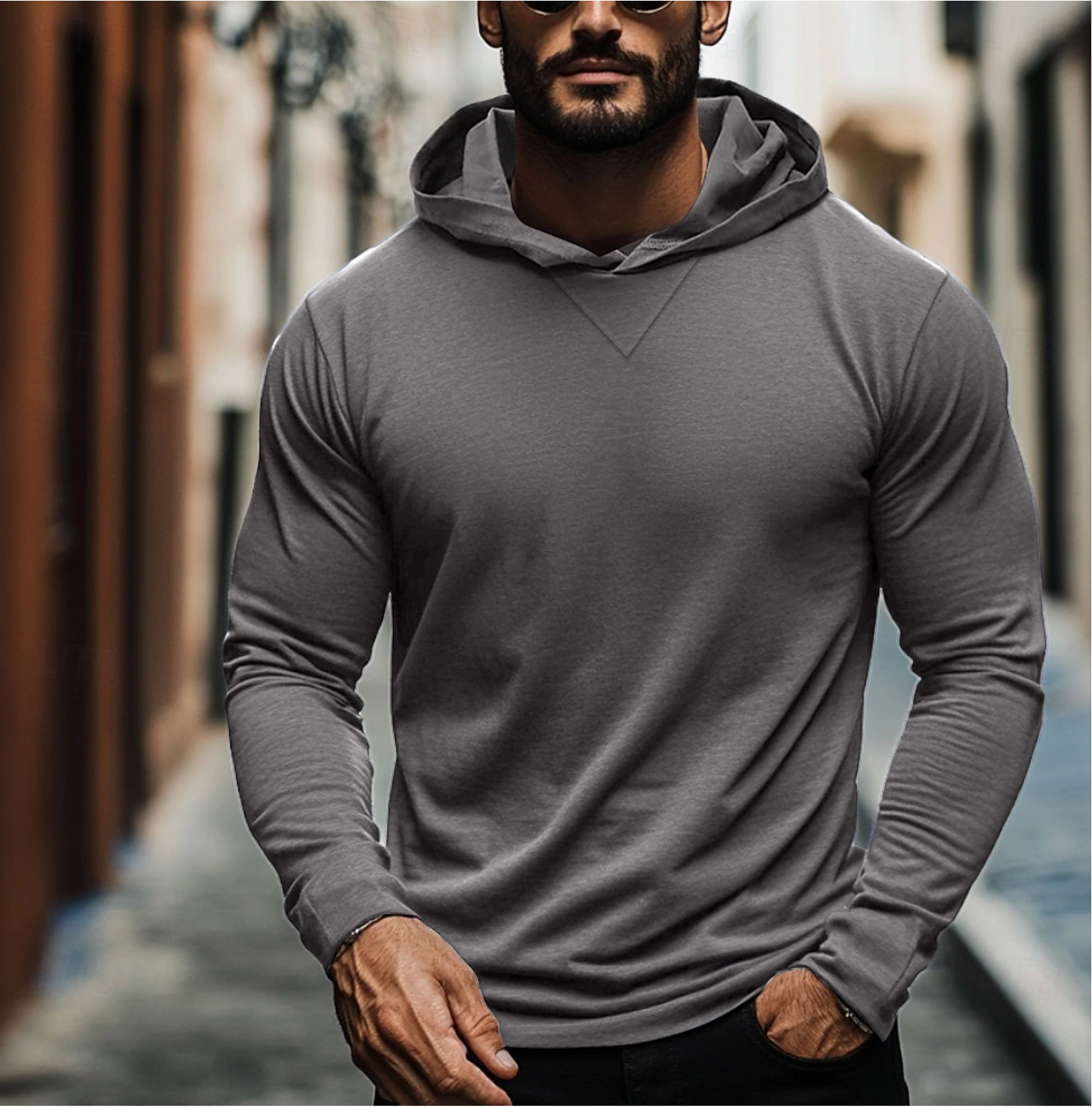 Pullover Hoodie for Men - Long Sleeve - Image 2