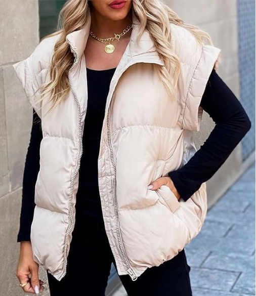 Puffer Vest for Women - Cropped Length - Image 5