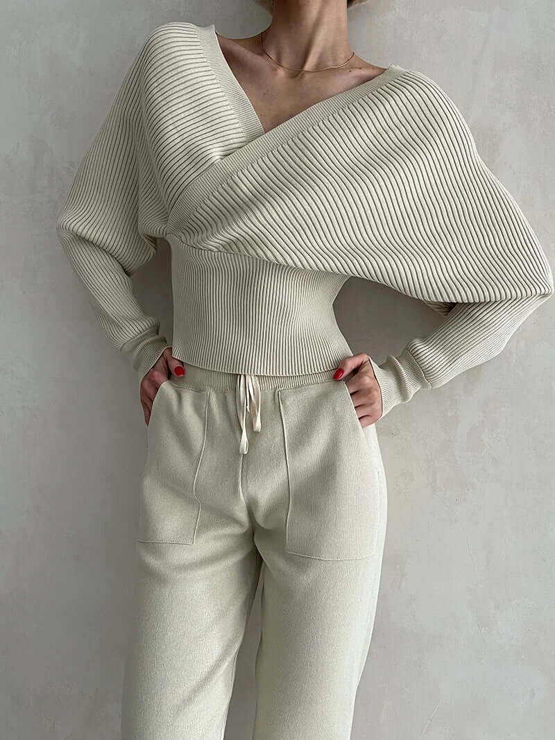 Wrap Sweater for Women - V-Neck - Image 1