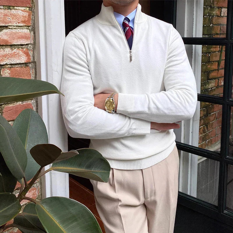 Quarter Zip Sweater for Men - Long Sleeve - Image 5