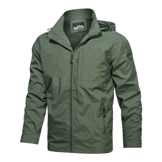 Lightweight Hooded Jacket for Men - Full Zip - Image 1