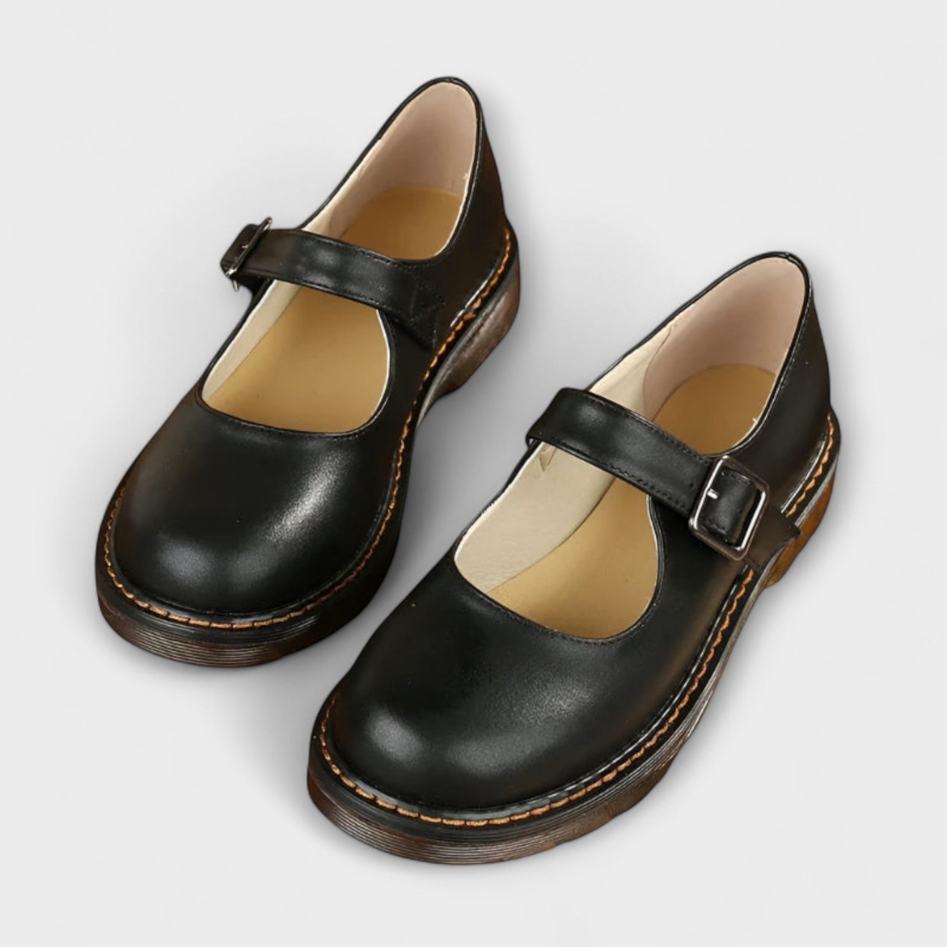 Mary Jane Platform Shoes for Women - Buckle Strap - Image 3
