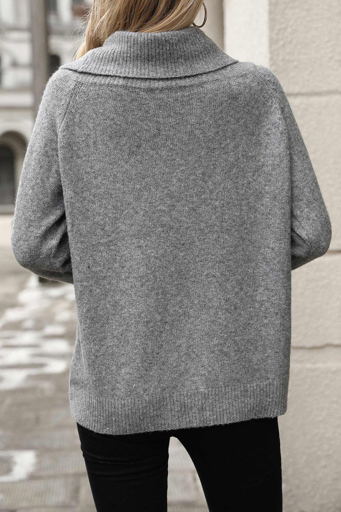 Cowl Neck Sweater for Women - Relaxed - Image 5