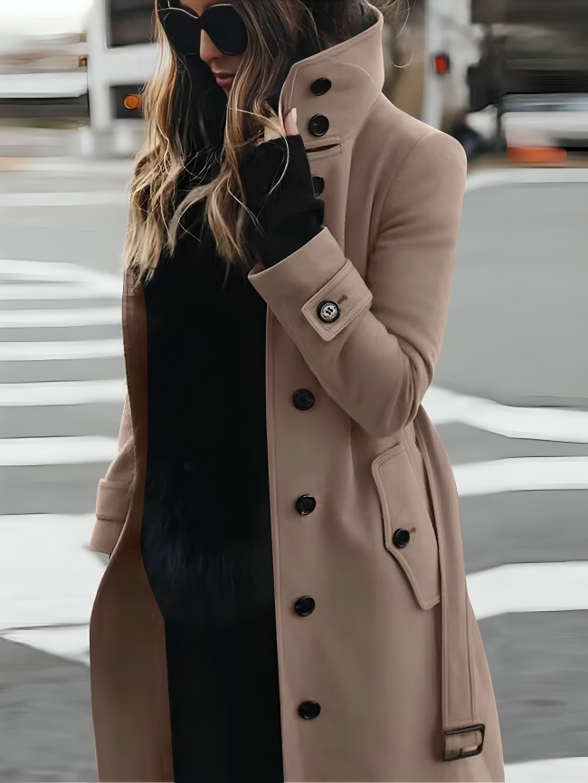Long Coat for Women - Button Front - Image 2