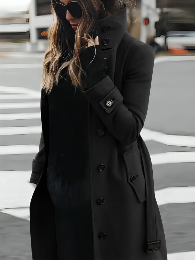 Long Coat for Women - Button Front - Image 4