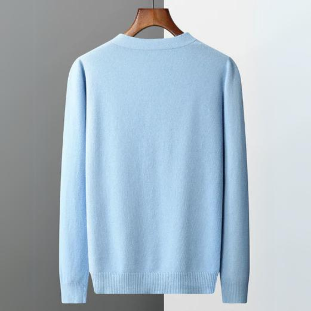 V-Neck Cardigan Sweater for Men - Button Front - Image 7