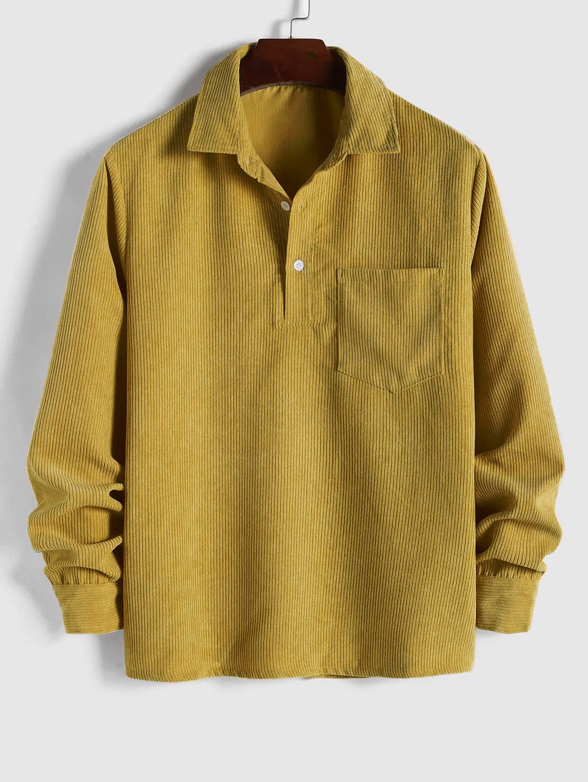 Camp Collar Shirt for Men - Chest Pocket - Image 6