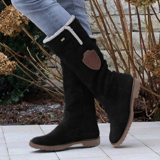Knee High Boots for Women - Side Zipper Closure - Image 2