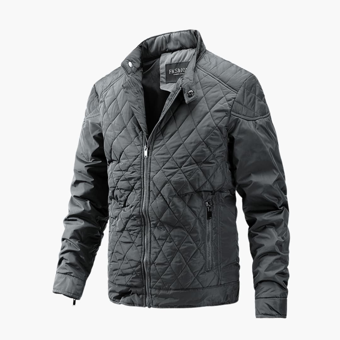Quilted Jacket for Men - Full Zip - Image 4