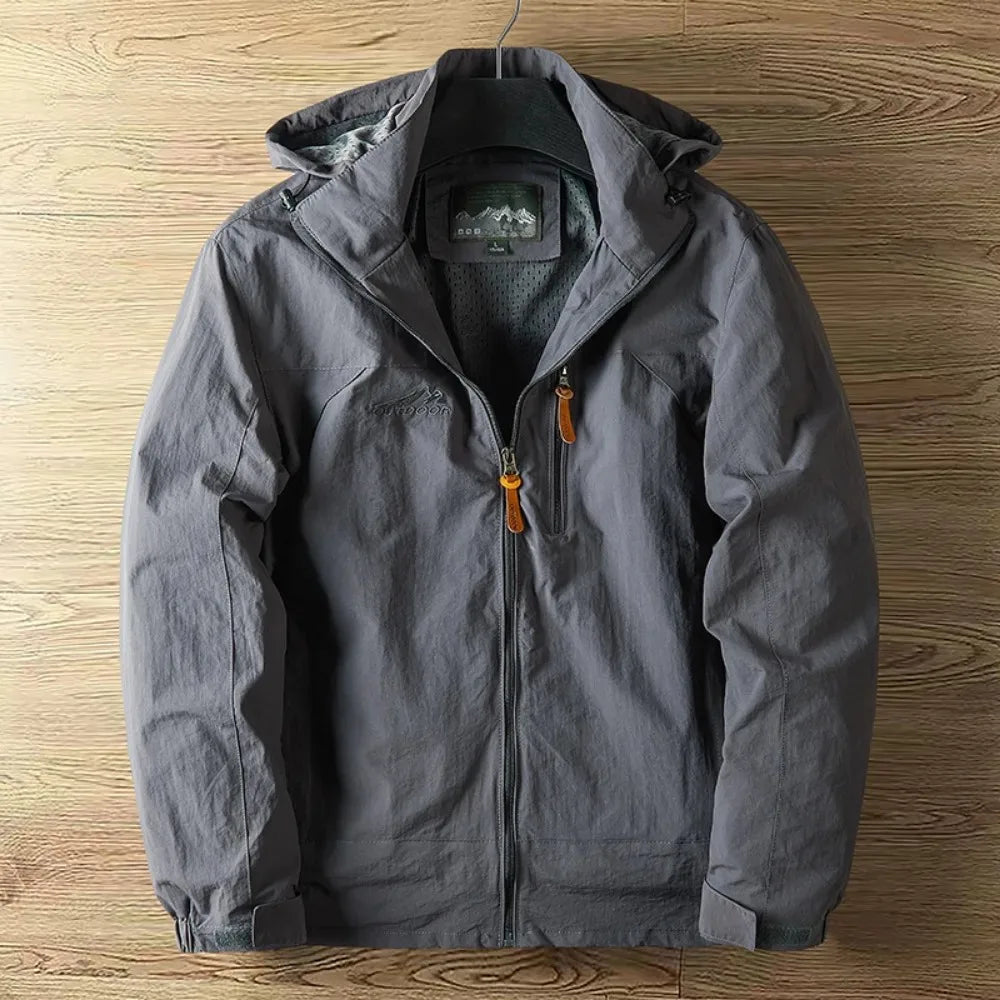 Hooded Full Zip Jacket for Men - Long Sleeve - Image 8