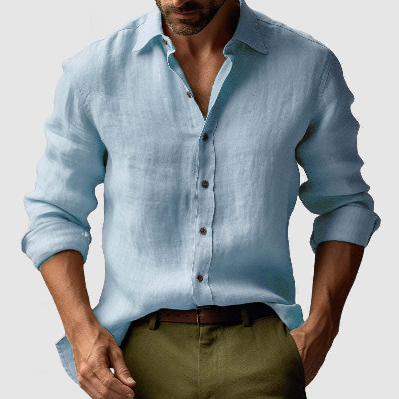 Button-Down Long Sleeve Shirt for Men - Regular Fit - Image 3