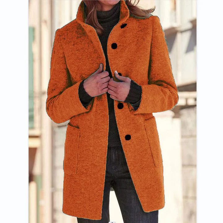 Button-Front Coat for Women - A-Line - Image 9