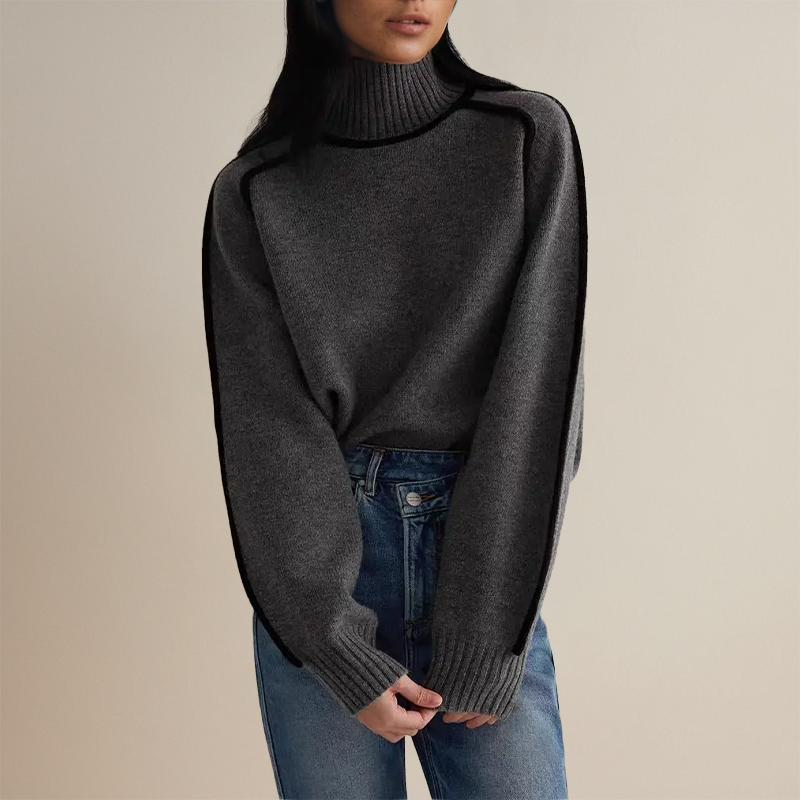 Turtleneck Sweater for Women - Long Sleeve - Image 3