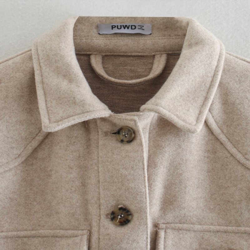 Belted Shirt Jacket Coat for Women - Flap Pockets - Image 5