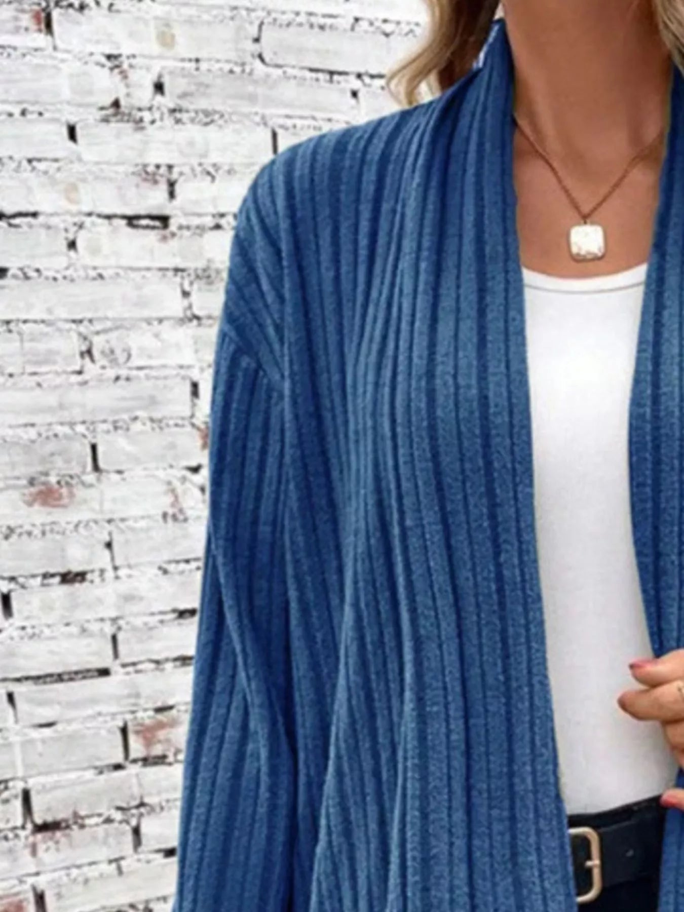 Open Front Cardigan for Women - Relaxed - Image 5