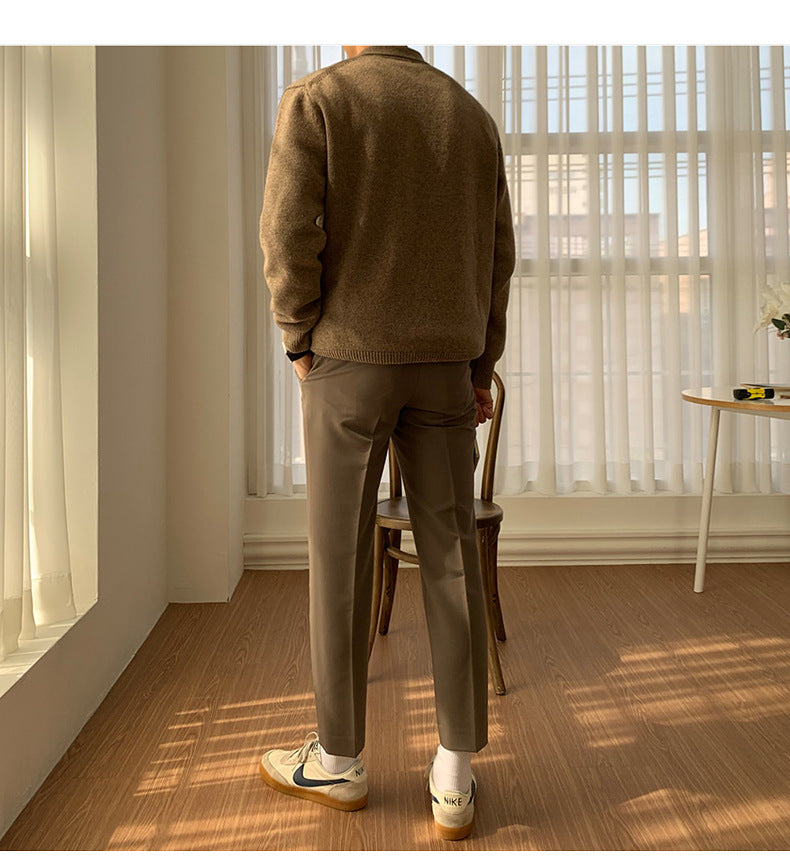 Polo Sweater for Men - Button Front - Image 3