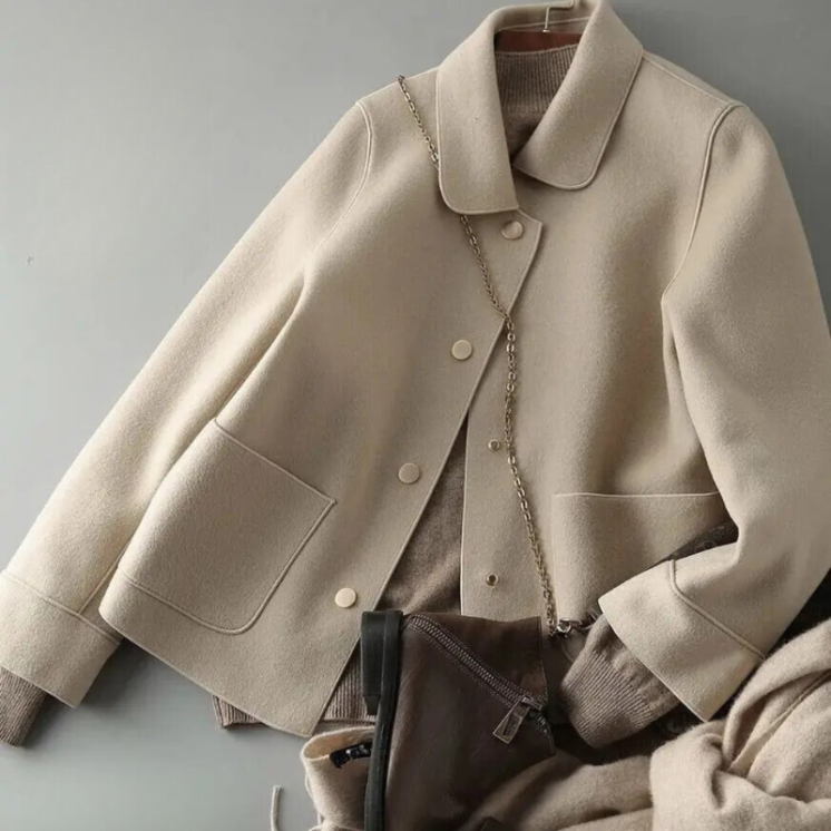 Button-Down Jacket for Women - Patch Pockets - Image 4