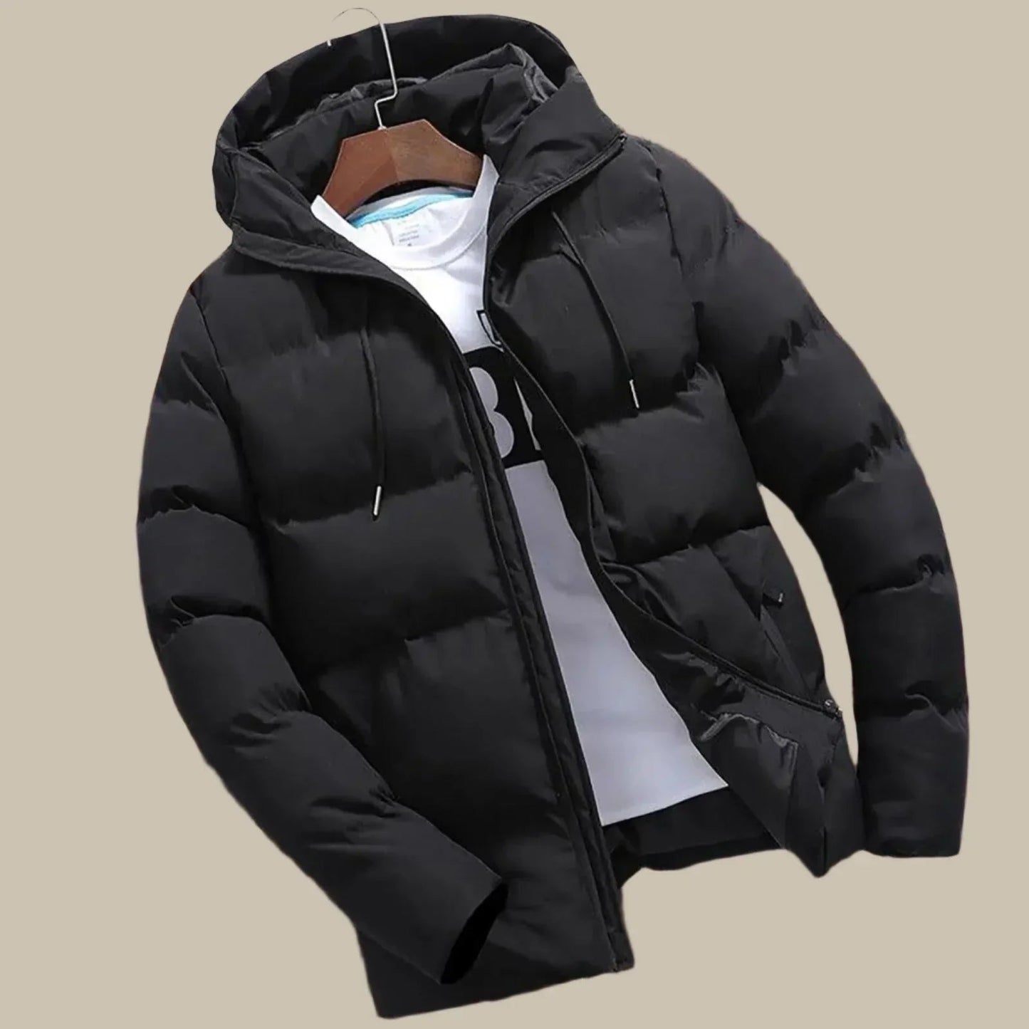 Puffer Jacket for Men - Hooded - Image 3