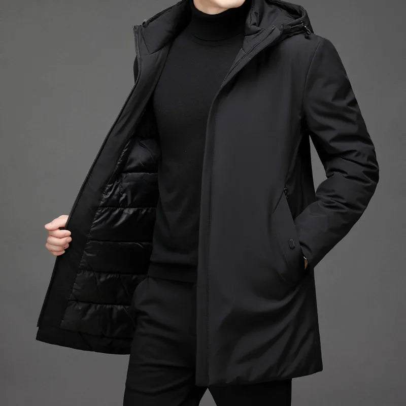 Hooded Zip-Up Jacket for Men - Adjustable Hood - Image 5