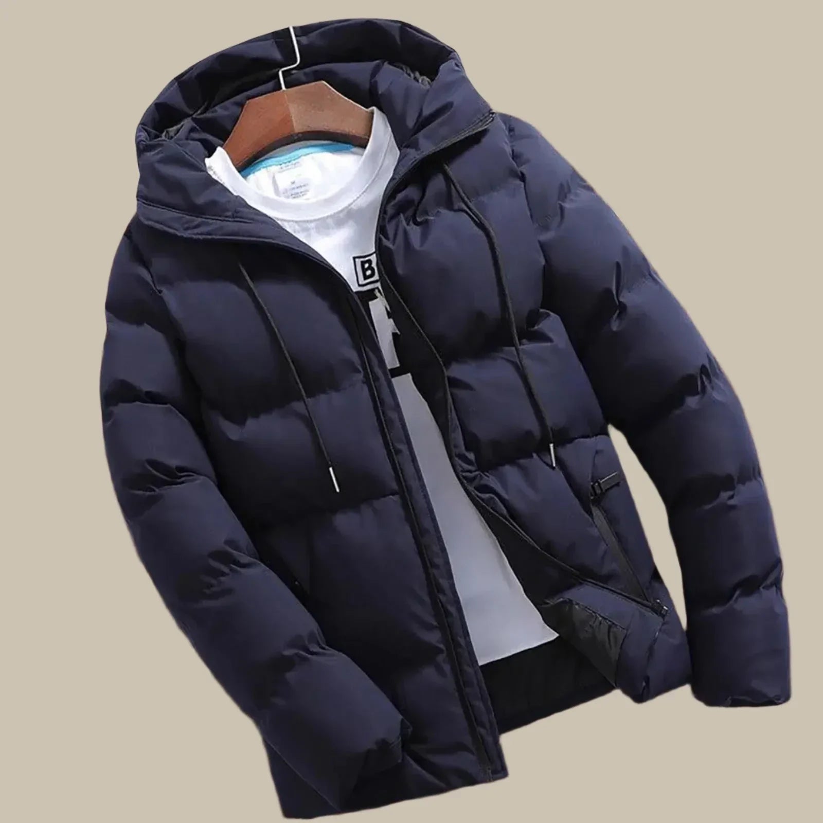 Puffer Jacket for Men - Hooded - Image 1