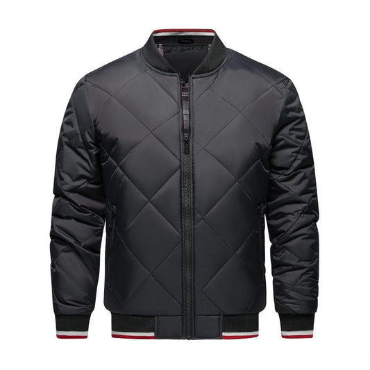Quilted Bomber Jacket for Men - Zip Front - Image 1
