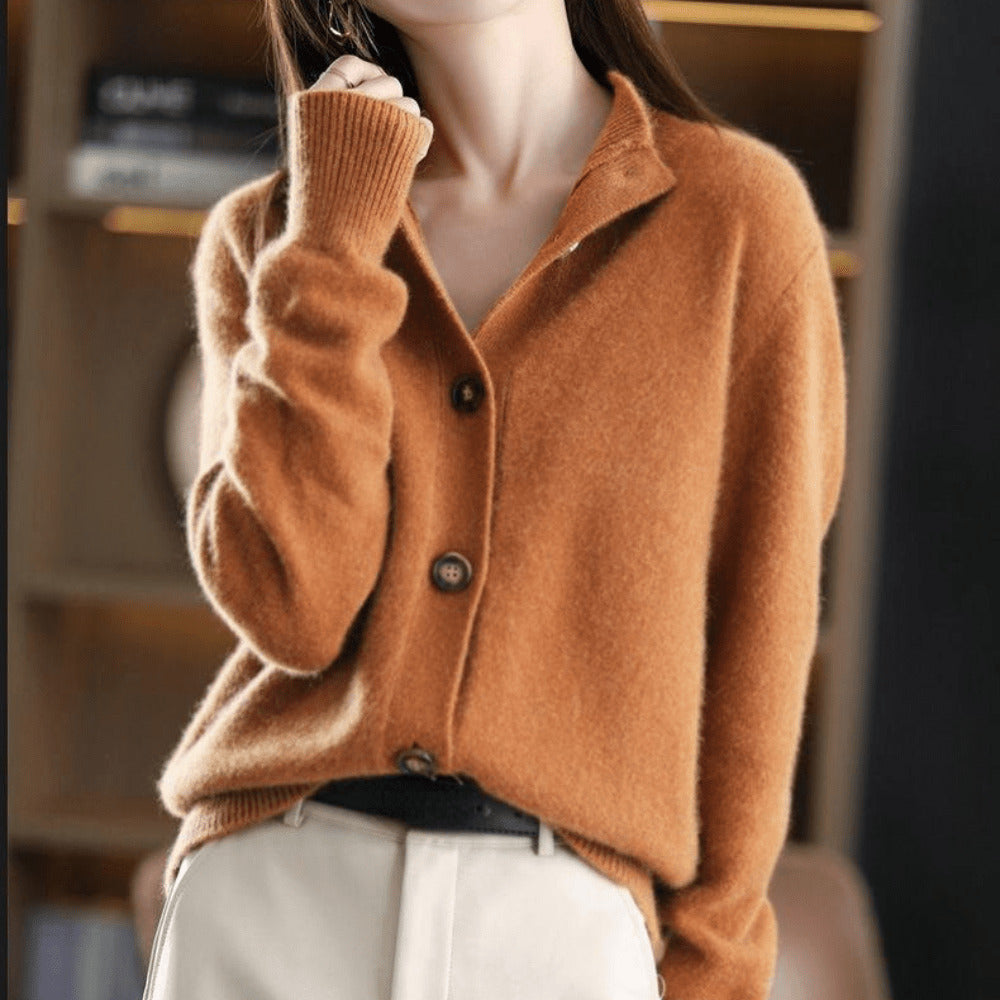 Button-Down Sweater Cardigan for Women - Long Sleeve - Image 4