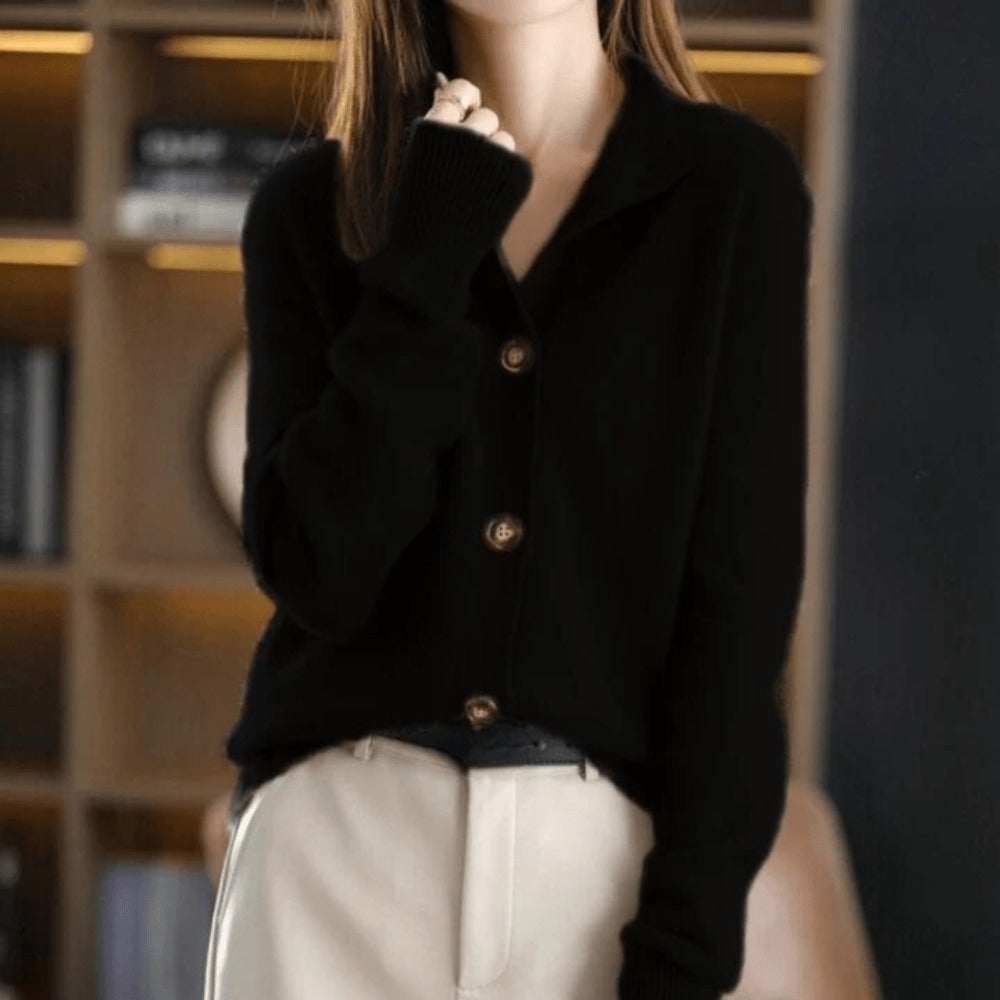 Button-Down Sweater Cardigan for Women - Long Sleeve - Image 6