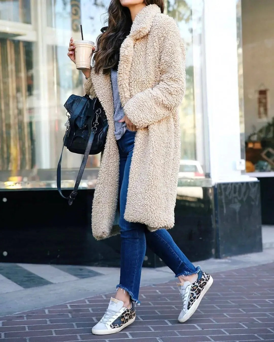 Teddy Coat for Women - Oversized Collar - Image 1