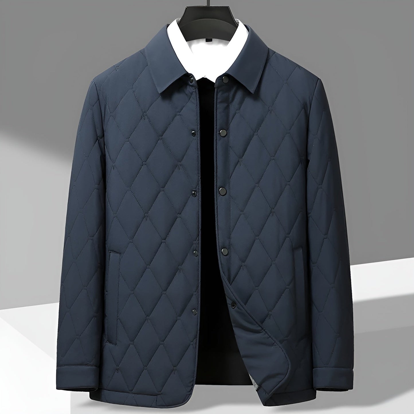 Image of Men's Quilted Button-Down Jacket