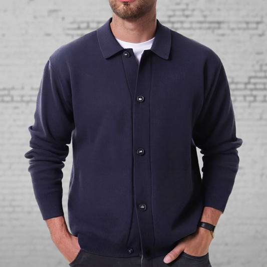 Men's Patch Pocket Button-Down Cardigan Jacket - Image 1