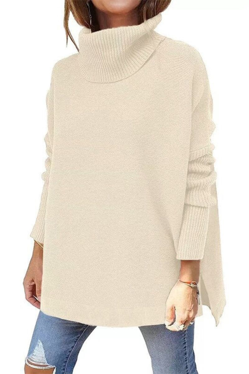Oversized Turtleneck Sweater for Women - Relaxed - Image 1