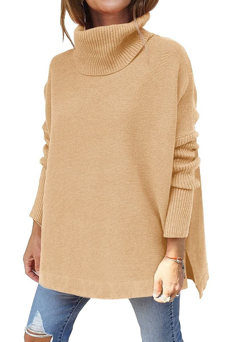 Oversized Turtleneck Sweater for Women - Relaxed - Image 5