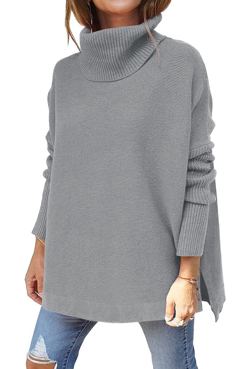 Oversized Turtleneck Sweater for Women - Relaxed - Image 4