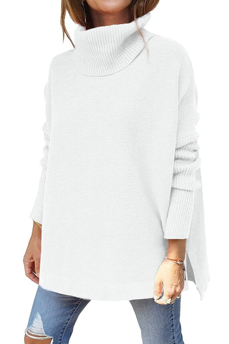 Oversized Turtleneck Sweater for Women - Relaxed - Image 2