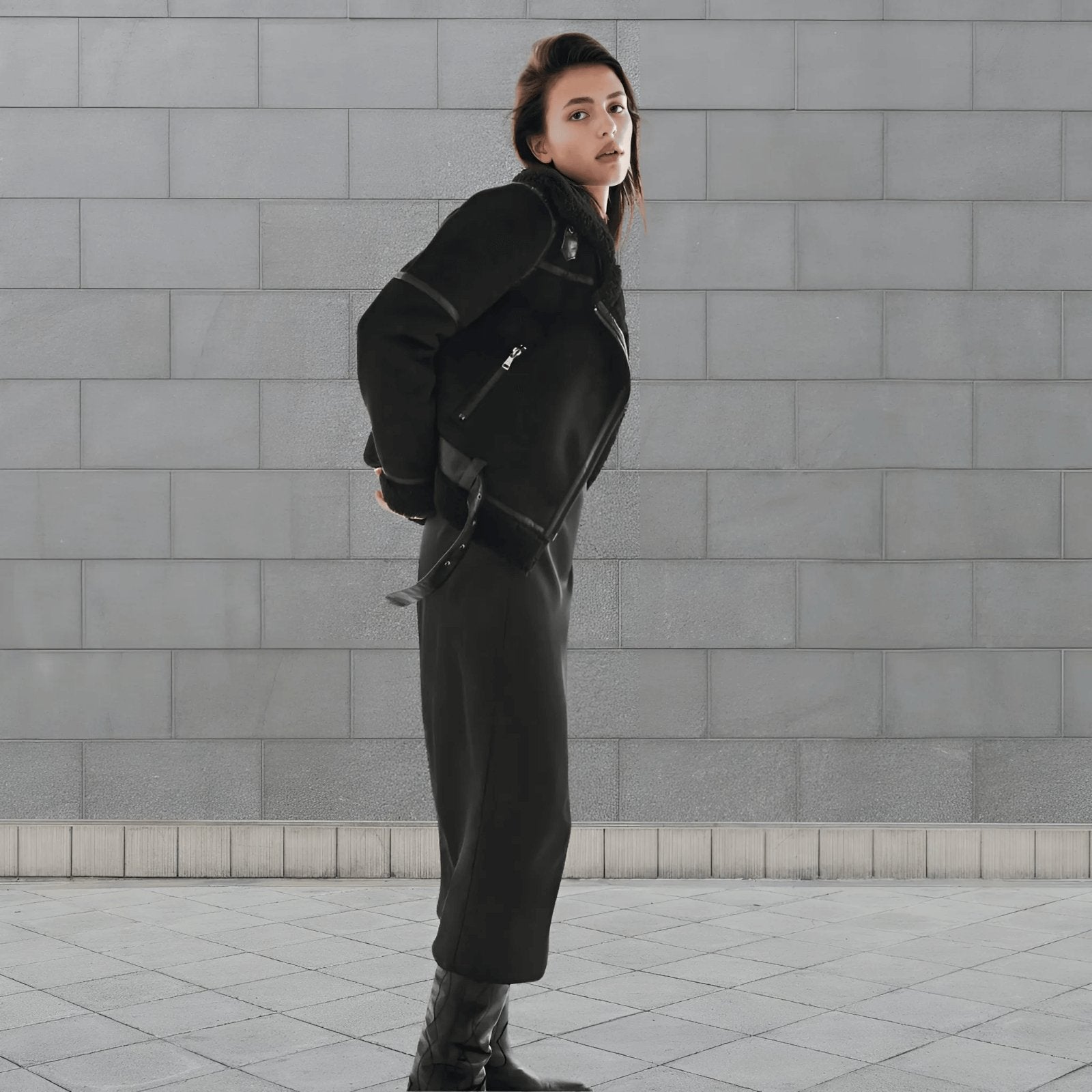 Aviator Jacket for Women - Belted - Image 10