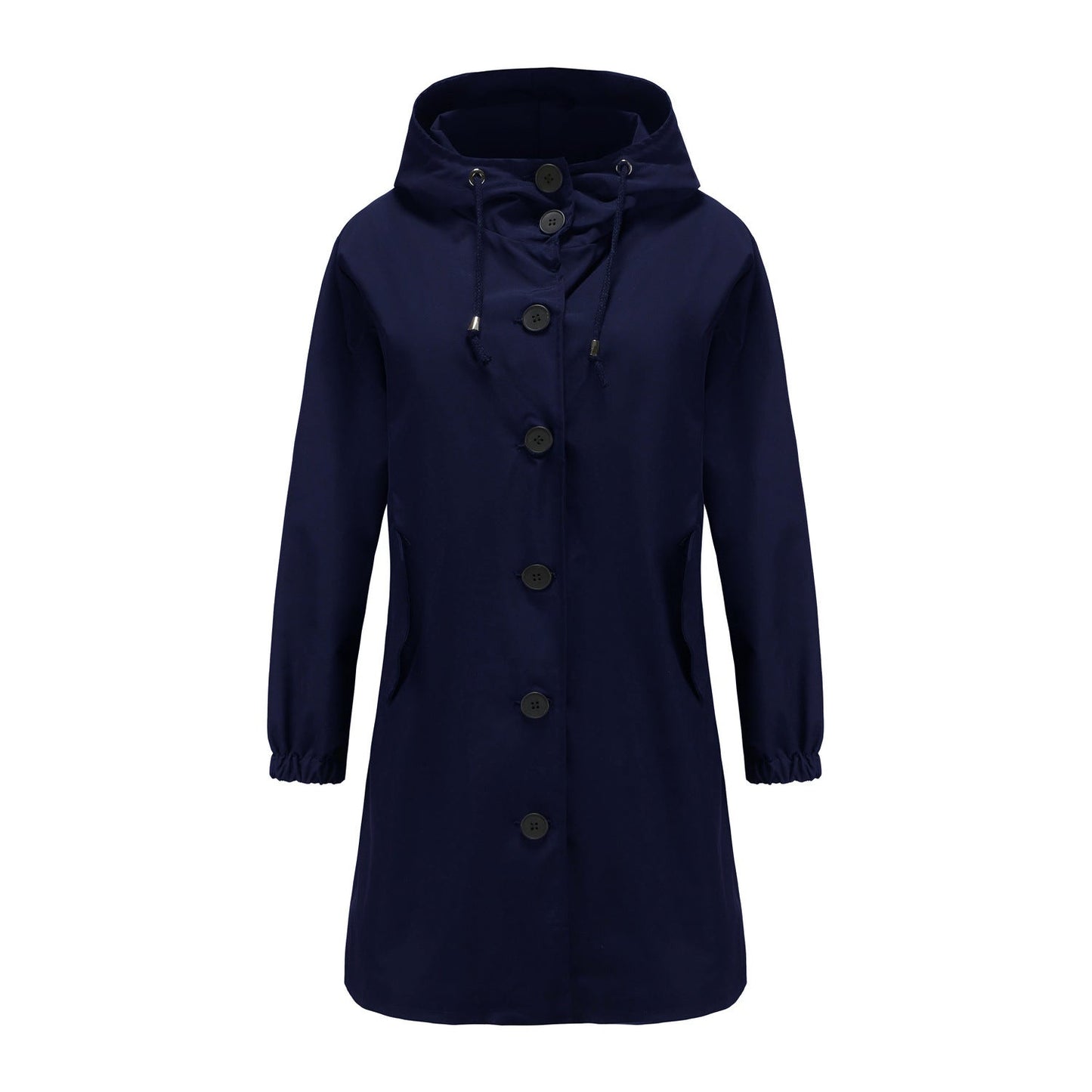 Hooded A-Line Coat for Women - Button Front - Image 7
