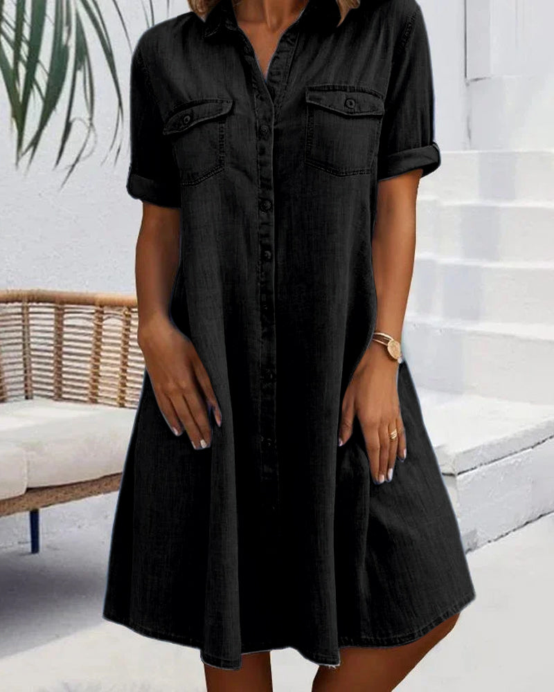 Image of Women's Button-Down A-Line Mini Dress