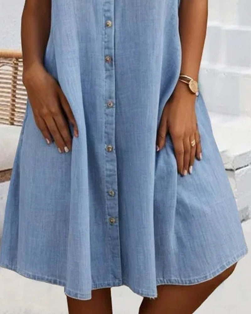 Image of Women's Button-Down A-Line Mini Dress